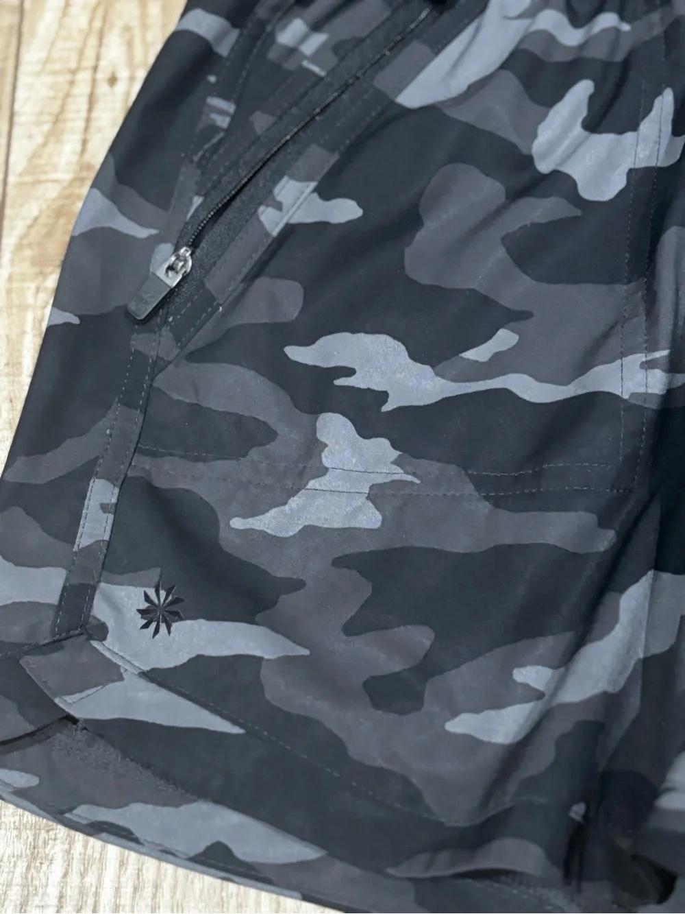 Athleta Black & Gray Camo Girls' Athletic Romper